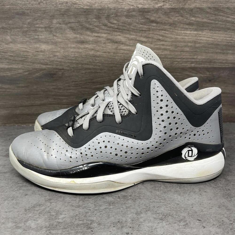 Adidas D Rose 773 Basketball Shoes Mens Size 9.5 Silver Black Sneakers
